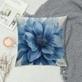 thumbnail image 2 of ONETECH Light Blue Flower Throw Pillow Cover, Dahlia Flower Decorative Throw Pillow Covers Pillow Cases for Home Decor, 2 of 5