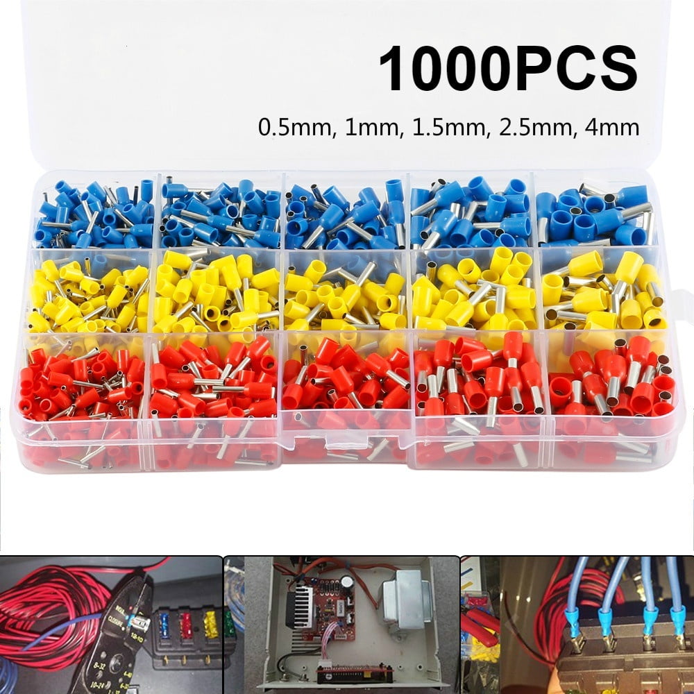 1000PCS Assorted Heat Shrink Wire Connector Insulated Car Electrical Wire Connector Crimp