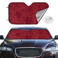 thumbnail image 2 of Fotbe Christmas Red Snowflakes Car Windshield Sunshade | Sun Visor Protector Front Window Shade, Keeps Out UV Rays, Keeps Your Vehicle Cool-, 2 of 7
