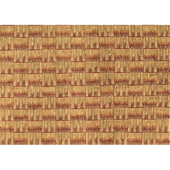 Ahgly Company Indoor Rectangle Abstract Brown Contemporary Area Rugs, 2' x 5'