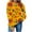#058 Orange, variant on Women's Daisy Printed Sweatshirts, Multicolor Floral Printed Pullover Top, Size: S-2XL