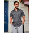 thumbnail image 5 of sogami Men's Short Sleeve Business Shirts Summer Dress Shirts Regular Fit, 5 of 7
