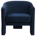 thumbnail image 4 of SAFAVIEH Couture Londyn Modern Velvet Solid Accent Chair, Navy, 4 of 8