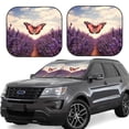 thumbnail image 1 of Disketp Butterfly Over Lavender Pattern 2 Piece Windshield Sunshades,Folding Windshield Sun Shade for Car SUV Trucks Sedan,Blocks UV Rays Sun Visor Protector-Large, 1 of 6