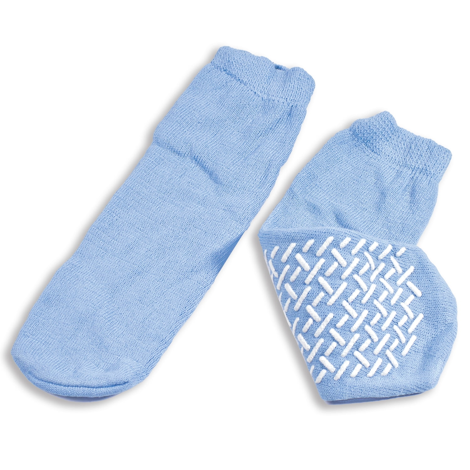 Dynarex Slipper Socks; Large Sky Blue 48/cs