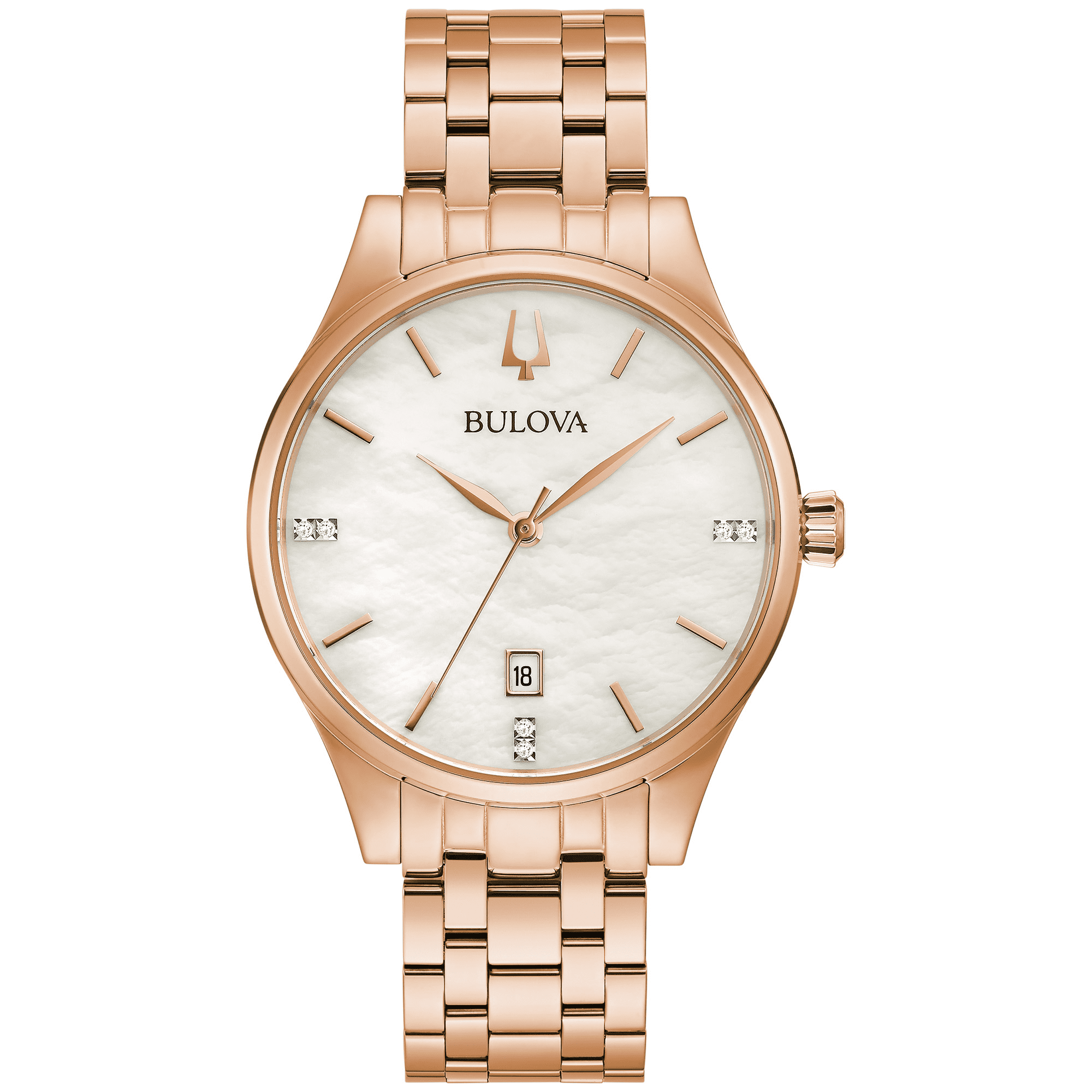 BULOVA ‘98R236 TWO TONE STAINLESS STEEL & DIAMOND WATCH’ W/ MOTHER OF PEARL DIAL Amazon.com: Bulova Classic Quartz Ladies Watch, Stainless  main image 3