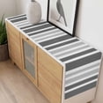 thumbnail image 4 of Grey Stripe Table Runner - 120 Inch Long, Kitchen Dining Table Runner Dresser Scarves, Farmhouse Minimalist Striped Farmhouse Decor for Coffee Tables Wedding Party Banquet, 4 of 8