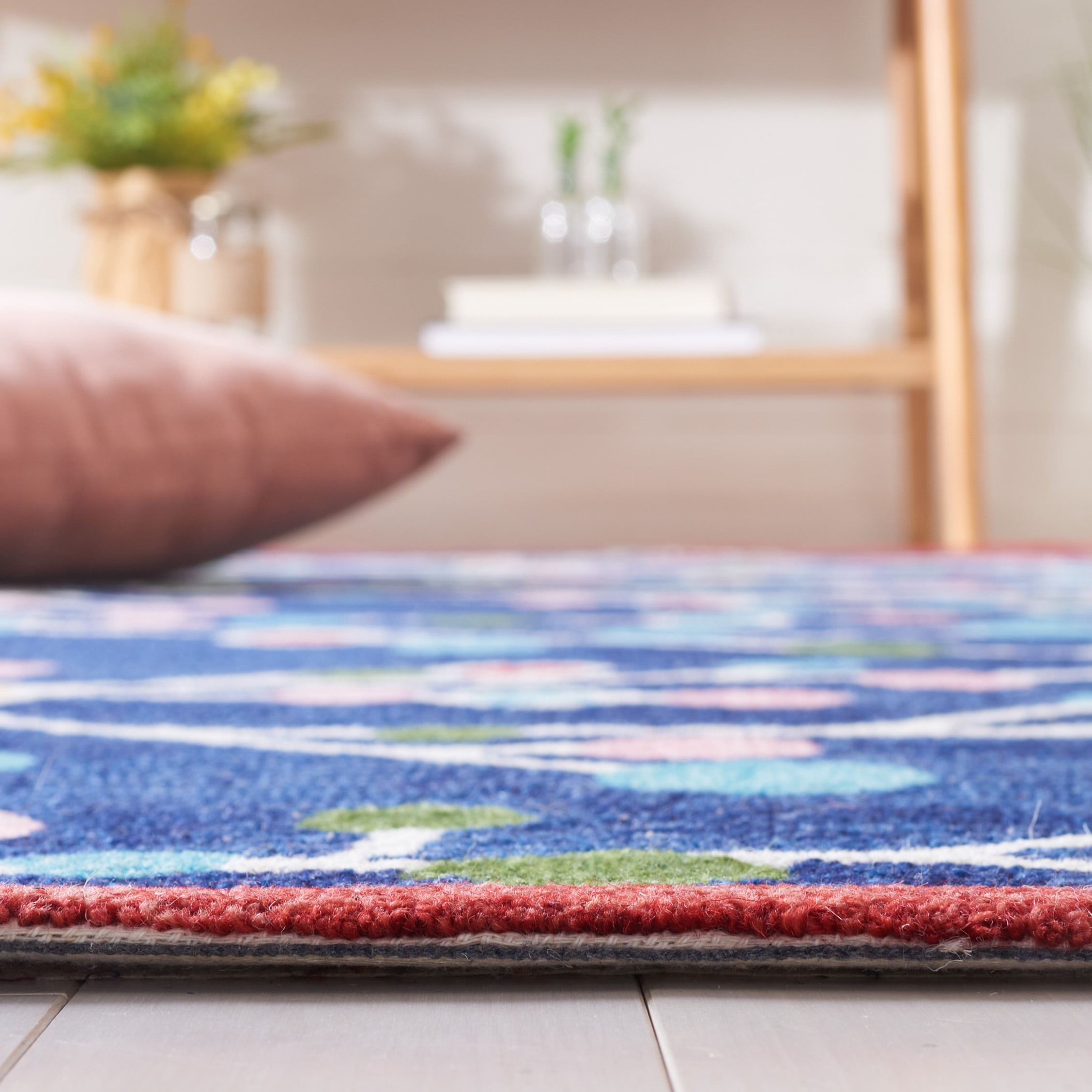 SAFAVIEH Jardin Bevin Floral Area Rug, Blue/Pink, 8' x 10'