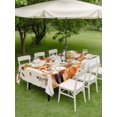 thumbnail image 3 of Outdoor Tablecloth with Umbrella Hole and Zipper, Fall Pumpkins Rectangle Table Cloth 60x120 Inch Waterproof Tablecloth, Thanksgiving Farmhouse Maple Leaf Squirrel Picnic Table Cover for Patio, 3 of 7