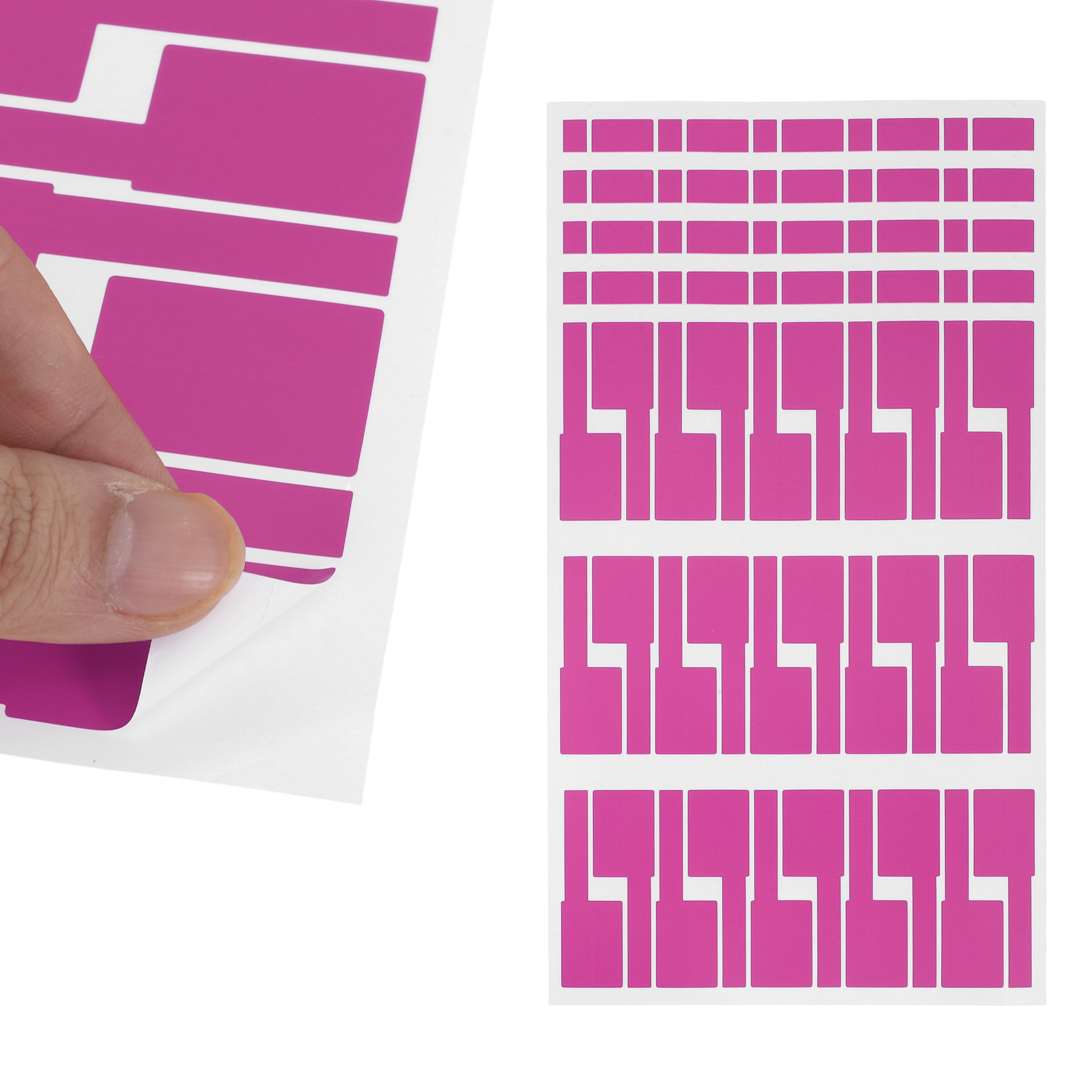 Unique Bargains Handwritable P-Type Gift Stickers 3.31"x1.02" 6 Pcs Rose Red