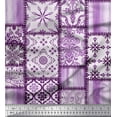 thumbnail image 1 of Soimoi Cotton Duck Fabric Paisley,Mandala & Quatrefoil Patchwork Print Fabric by the Yard 42 Inch Wide, 1 of 1