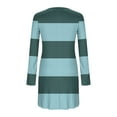 thumbnail image 4 of Fewfanhot Midi Dresses for Women Sweater Dresses Long Sleeve Color Block A Line Mini Dress Fall Spring Party Outfits, 4 of 5