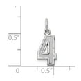 thumbnail image 2 of 14K White Gold Charm Pendant Themed 4 Diamond-Cut 19 mm 7, 2 of 3