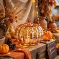 thumbnail image 5 of Fall Mercury Glass Light up Pumpkin Decor Fall Decoration for Home Thanksgiving Lamps for Festive Decoration Halloween Decorations Starry Night Pumpkins Tabletop Centerpiece Fall Home Decor, 5 of 7