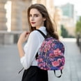 thumbnail image 6 of FORMRS Mini Backpack Purse for Women Travel Daypack Casual Shoulder Bag, Vibrant Art Flowers, 6 of 7