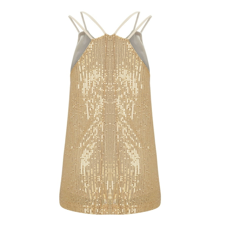 Womens Plus Size Sequins Tank Tops Sexy V Neek Sparkle Womens Plus Size Sequins Tank Tops Sexy V Neek Sparkle