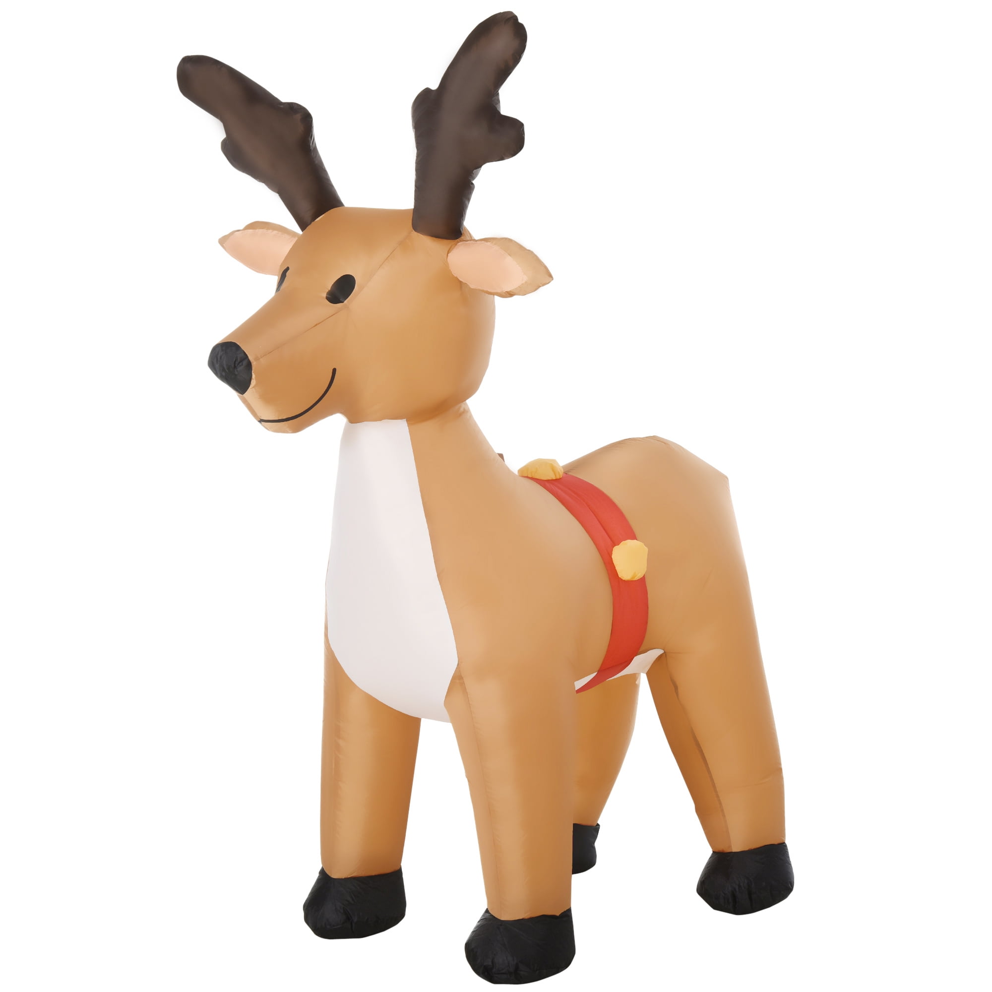 6ft High Christmas Inflatable Reindeer with LED Lights