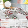 thumbnail image 2 of Gnomes Christmas Comforter Set Full Size, Xmas Balls Branches Winter Snowflake Gray Gradient Soft Bedding Set for Man Woman, 4 Pieces Duvet Cover Set with Fitted Sheet, 2 Pillowcases, 2 of 9