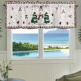 thumbnail image 3 of Christmas Snowman Farmhouse Short Window Curtain Valances, Xmas Tree Snowflake Burlap Winter Rod Pocket Kitchen Valances for Living Room Bedroom Bathroom Cafe 42" x 18", 3 of 8