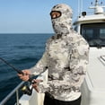 thumbnail image 4 of Havenx Upf 50+ Camo Hoodie Shirt for Men Camo Long Sleeve Hoodies with Mask Hooded Uv Upf 50+ Rash Guard Uv Protection Fishing Casual Summer Lightweight Hiking Blouses,Light Gray XL, 4 of 6