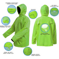 thumbnail image 2 of RainRider Rain Suit for Men Women High Visibility Rain Gear Jacket with Pants Workwear(Fluorescence,Large), 2 of 8