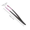 thumbnail image 2 of Unique Bargains 1 Pc Portable Eyebrow Tweezer for Bathroom Travel Hotel Purple Black Stainless Steel, 2 of 4