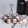 thumbnail image 4 of CRAFTHROU 1Ud Soporte De Hierro Para Huevos Negro Fácil De Usar En Cocina Y Comedor, 4 of 8