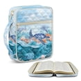 thumbnail image 2 of Pzuqiu Sea Turtle Bible Carrying Case for Women Fashion Large Quilted Bible Cover Lightweight Study Scripture Bag with Handle for Baptism Christenings Birthdays Celebrations, 2 of 7