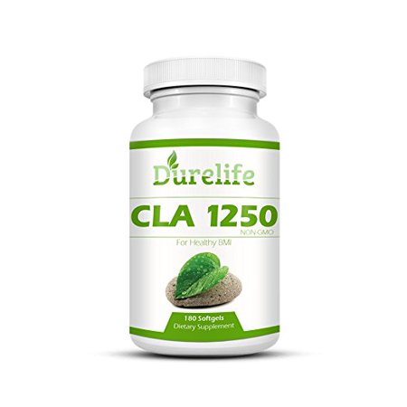 CLA 1250 Mg 180 Count 80% Conjugated Linoleic Acid, DureLife CLA 1,250 Is A Weight Management Diet Supplement Fat Burner And A Non-GMO Natural Weightloss Supplement By Boosting The Metabolism