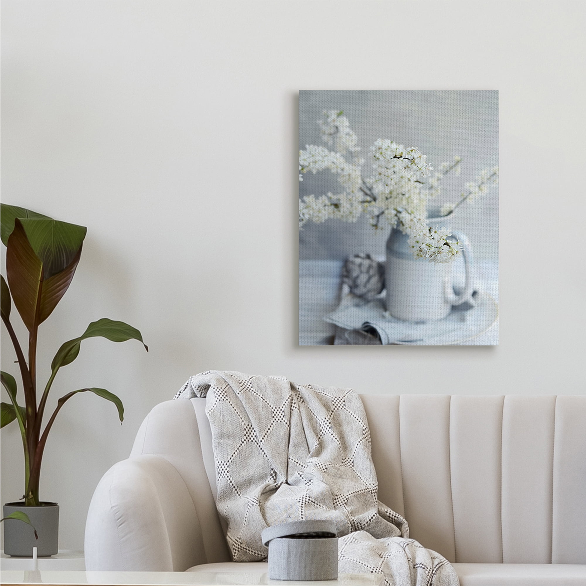 Stupell Industries White Blossom Florals in Soft Country Mug,24 x 30,Designed by Sarah Gardner