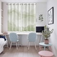 thumbnail image 5 of Sage Green Ombre Mountain Kitchen Curtains 63 Inch Length, Nature Abstract Art Marble Grommet Top Bedroom Living Room Curtains, Light Filtering Cafe Curtain Drapes 2 Panels Set 104''x63'', 5 of 9