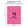 thumbnail image 6 of Avery Printable Rectangle Labels, Bright Pink, 1" x 3", 320ct, 6 of 11