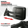 thumbnail image 2 of DNA Motoring For 99-06 Silverado Sierra Telescopic Extendable Manual Towing Mirrors Pair Left+Right, 2 of 8