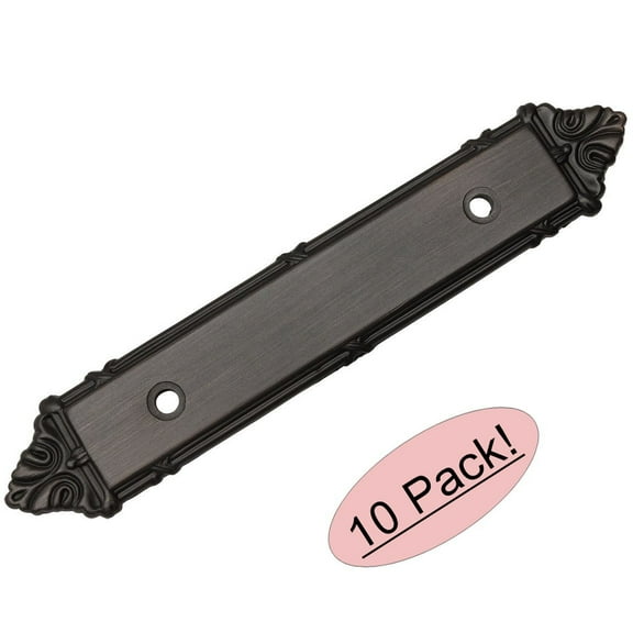 Cosmas 9466ORB Oil Rubbed Bronze Cabinet Hardware Handle Pull Backplate / Back Plate - 3" Inch (76mm) Hole Centers - 10 Pack