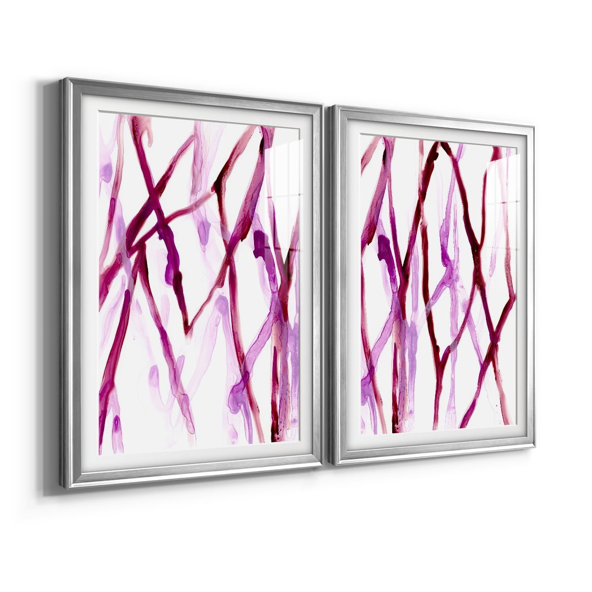 Wexford Home Runnel XV Premium Framed Print, 26.5" x 36.5" - Ready to Hang, Silver (Set of 2)