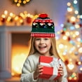 thumbnail image 4 of LED Christmas Hat with Light Effects Pom Pom Beanie for Winter Festive Accessory Family Celebration(C), 4 of 6