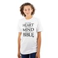 thumbnail image 3 of Open Your Heart Mind Bible Faith Men's Graphic T Shirt Tees Brisco Brands S, 3 of 6