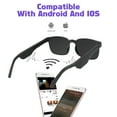 thumbnail image 3 of SHELLTON Smart Glasses Wireless Bluetooth Sunglasses for Open Ear Music and Hands-free Calls, Men and Women, Polarized Lenses, IP4 Waterproof, Connected to Phones and Tablets Black, 3 of 6