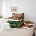thumbnail image 6 of jejeloiu Vintage Patchwork Checkered 7-Piece Bedding Comforter Set,Abstract Geometric Art King Bedding Sets,Red Green Striped Bed Sheets For Kids,Ultra Soft Home Decor Reversible, 6 of 8