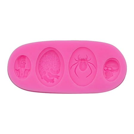 

Ganlilaim Dessert Molds Easy To Store Child-Friendly Designs Halloween Cake Cookies Silicone Powder Grey Two Colors Halloween-Themed Designs Uv-Resistant Fade-Proof Colors