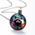 thumbnail image 6 of Raccoon Necklace Personalized Custom Photo Round Pendant Adjustable Stainless Steel Necklaces with Gift Box for Men Women Mothers Valentine's Jewelry Gift, 6 of 6