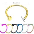 thumbnail image 3 of QIQUWOHUL Trendy Stainless Nose Ring Personalized Nose Ring C Studded Nose Piercing Decorative Jewelry Showing Unique Charms Suitable For Many Occasions, 3 of 9