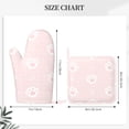 thumbnail image 3 of DouZhe Oven Mitts and Pot Holders Sets, Cute Cat Pink Paws Footprint Prints Non-Slip Heat Resistant Kitchen Oven Silicone Glove, 3 of 7