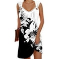 thumbnail image 2 of Hwmodou Women Dresses Elegant Strap Printed Dress Summer Shoulder Strap Buckle Beach Daily Dress Trendy Female Sundress, 2 of 6