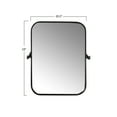 thumbnail image 2 of Creative Co-Op Metal Framed Pivoting Wall Mirror, Black, 2 of 7