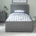 thumbnail image 2 of Nantucket Twin Wood Foundation Bed with Matching Footboard in Grey, 2 of 6