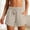 Khaki, variant on Women's Athletic Running Shorts Quick Dry Lightweight Workout Gym Shorts with Zipper Pockets Gray