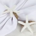 thumbnail image 4 of Coastal Star Fish Napkin Rings Set of 6, White Sea Star Napkin Ring Holder for Beach House, Dining Room Table, Party, Banquet, Birthday, Holiday, Coastal Beach Table Décor, 4 of 5