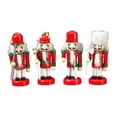 thumbnail image 2 of segolike Christmas Nutcracker Ornament 10cm Mini Figure for Birthdays Weddings Indoor Red Green, 2 of 9