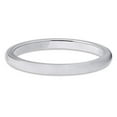 thumbnail image 4 of 2mm Polished Silver Tungsten Carbide Ring Womens Tungsten Wedding Band Ladies Comfort Fit (10), 4 of 4